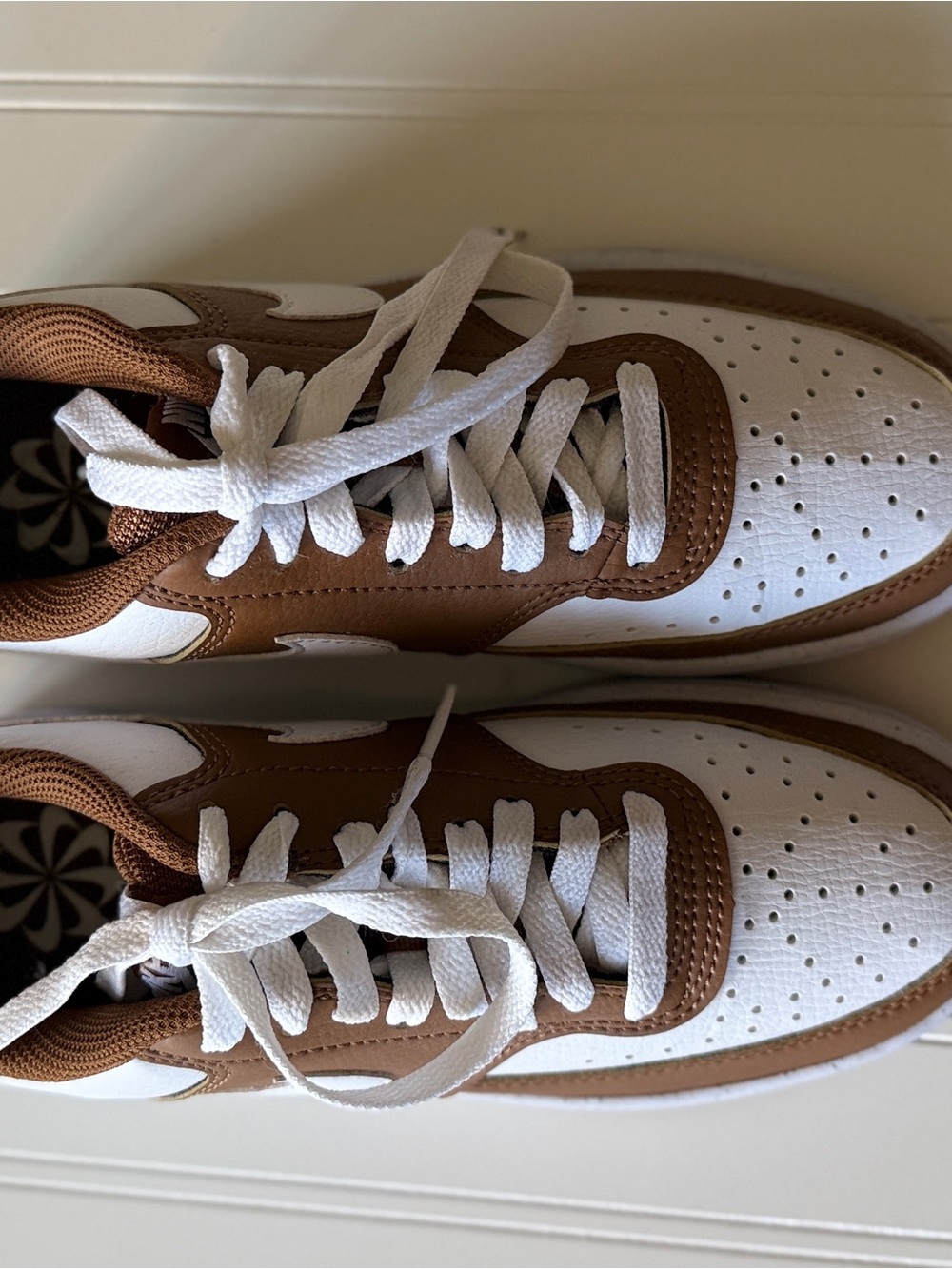 Nike Court Vision Low Light British Tan White Women’s Size 6